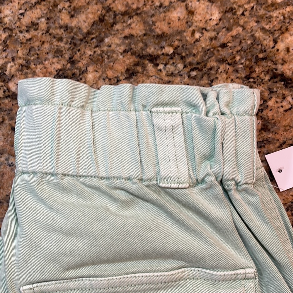 BP Nordstrom Lt Green Paper Bag Wide Leg Denim Pants 28 - Picture 7 of 9
